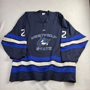 Projoy Westfield State Owls Hockey Jersey Mens 54 Distressed Fight Strap